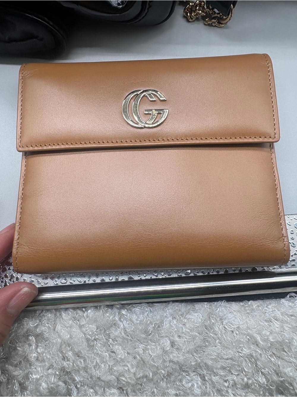 Vintage Gucci Tan Leather 6-Ring Agenda Planner Cover 2002 Insert